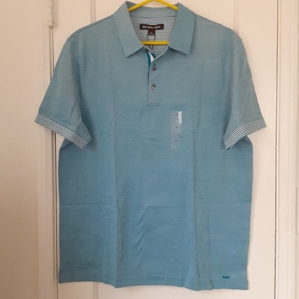 Michael Kors Blue Polo Shirt NWT XL